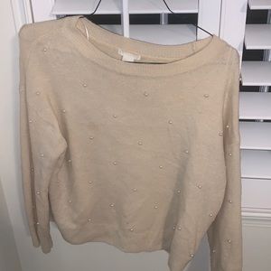 Cream pearl sweater